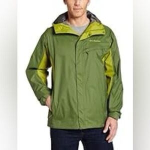 Columbia Men's Olive and Lime Raincoat Large